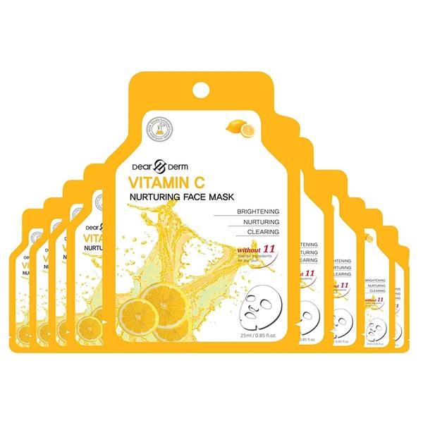 10 Pack - Vitamin C Nurturing Face Mask Pack Sheet