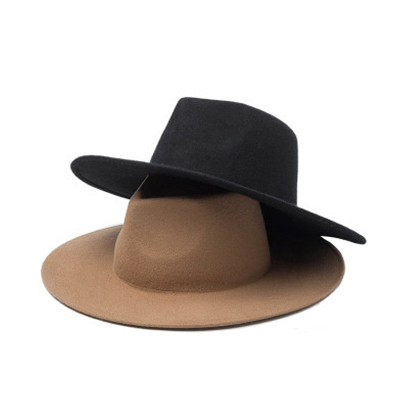 Fashion Casual Concave Shape Big Brim Jazz Hat