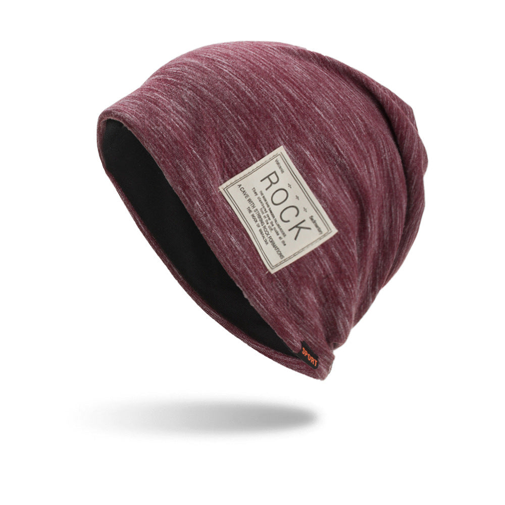 ROCK cloth label double-layered head cap pile cap