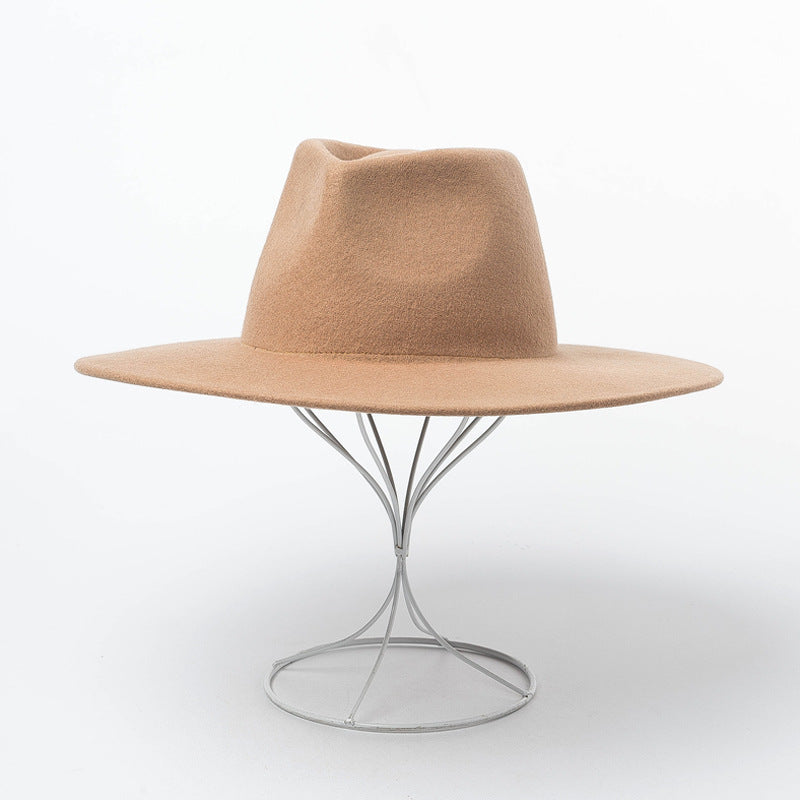 Fashion Casual Concave Shape Big Brim Jazz Hat