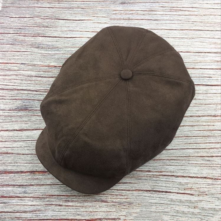 Beret suede cap