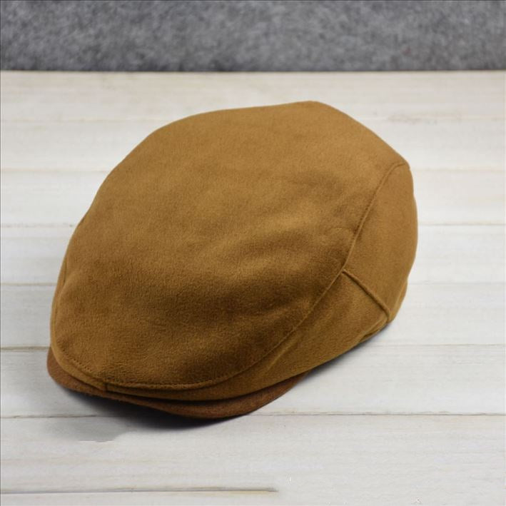 Beret suede cap