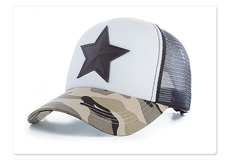 Pentagram Baseball Cap Camouflage Sun Hat Casual Hat Sun Hat Korean Men and Women Cap