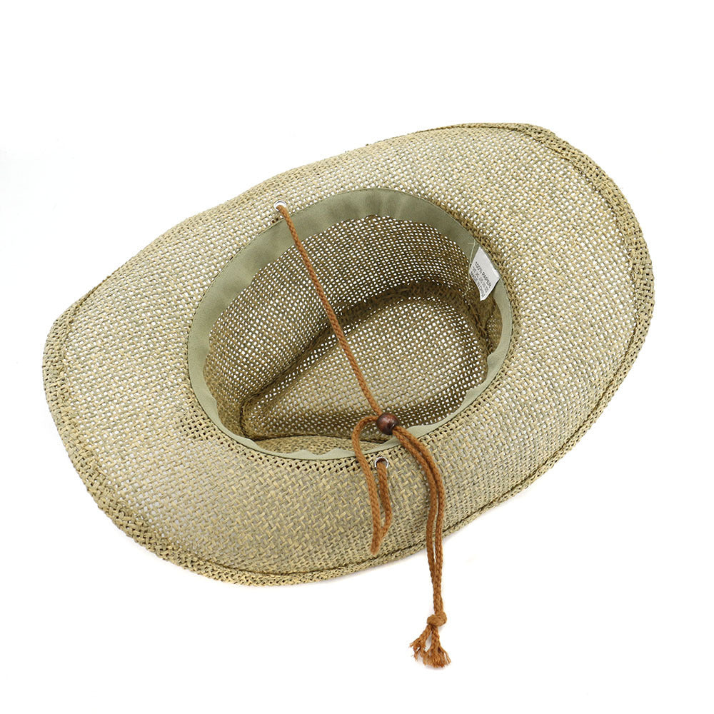 Western Cowboy Straw Hat Top Hat Outdoor Beach Hat