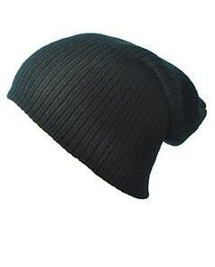 Men's And Women's Warm Solid Color Striped Caps